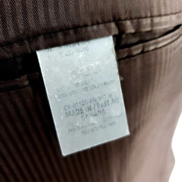 Lauren Ralph Lauren Wool Cashmere 3 Button Blazer 44L Or Slim Fit 46L Dark Beige - Picture 8 of 11